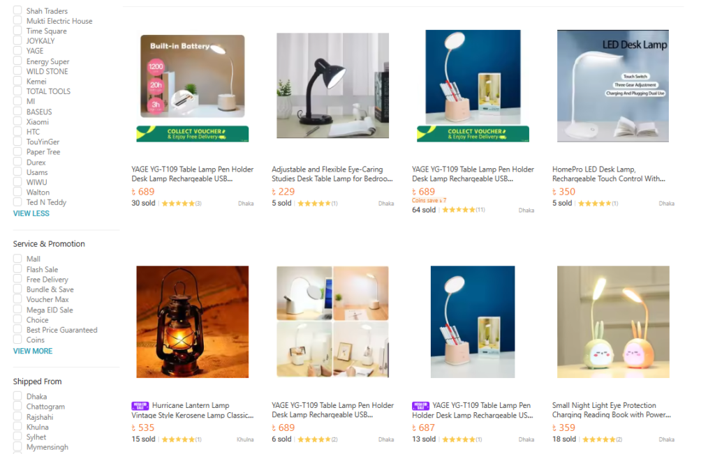 Best Table Lamp for Study in Bangladesh
