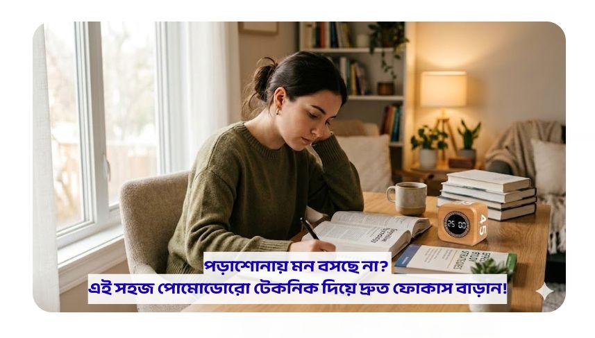 পড়াশোনায় মন বসছে না? এই সহজ পোমোডোরো টেকনিক দিয়ে দ্রুত ফোকাস বাড়ান!